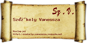 Székely Vanessza névjegykártya