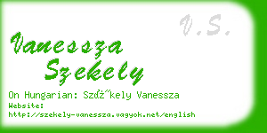 vanessza szekely business card